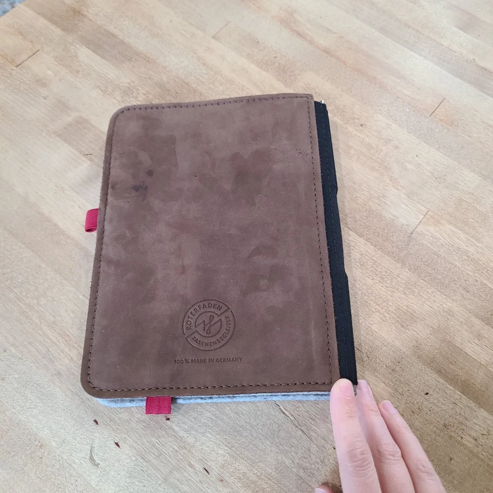Roterfaden M A5 Travelers Notebook Leather Cover Taschenbegleiter - Picture 3 of 15